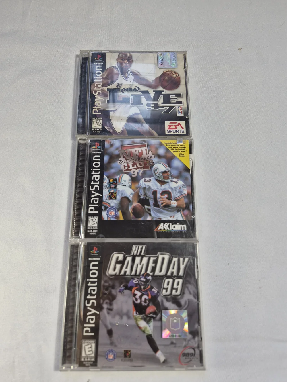 Sony Play station set of 3 games Nba 97 NFL 97, NFL 99